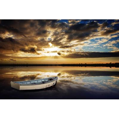 Fototapete PAPERMOON "Schiff im Wasser", bunt, B:2,5m L:1,86m, Vlies, Tapeten