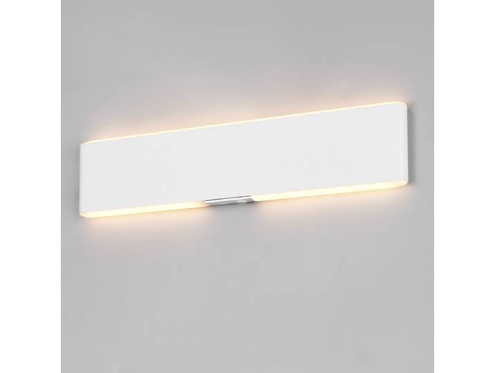 LED-Wandleuchte Conchita 32cm Weiß/Weiß Kunststoffart: Polycarbonat Material: Metall, Kunststoff Metallart: Eisen Oberfläche Metall: Lackiert