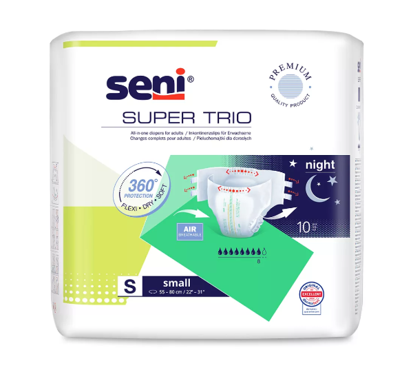 Seni Super Trio Small - 16 paquets de 10 protections