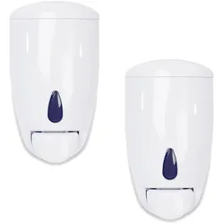 Plock GmbH Seifenspender Quicky - Kunststoff - 500 ml - weiß - 2 Wandspender
