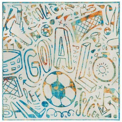 Katie Merz SPORTSGLYPHS Soccer Area Rug
