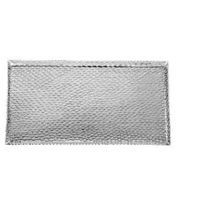 Tablett rechteckig, HalbmonDurchmesser Groß 38,0 X 20,0 cm Aluminium vernickelt