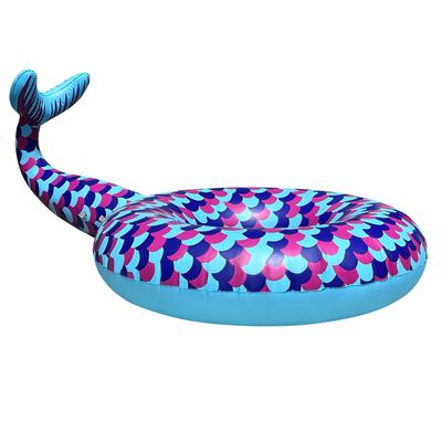 Luftmatratze YEAZ "Schwimmring RING SERIE - MERMAID TAIL", blau (hellblau), Luftmatratzen