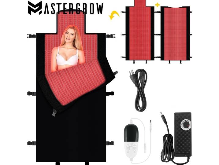 Tapis de luminothérapie LED 325/1370/2570 pièces, lumière rouge 660nm 850nm, couverture chauffante pour la taille, soulagement des douleurs corporelles