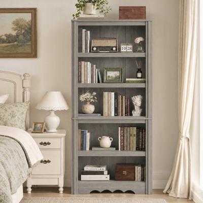 Garvee 70.9in Tall Bookshelf, 5-Tier Wood Bookcase for Home Office
