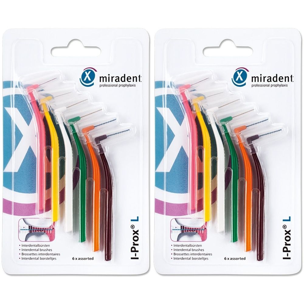 Miradent I-PROx L Sortiert x2 2x6 St Zahnbürste
