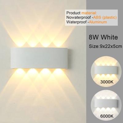 Uplift Picks Modern White LED Up Down Wall Light For Indoor And Outdoor Spaces white (8 W) warm White (2700 3500k) waterproof