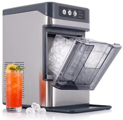 Great Northern Popcorn Silver/ Black Countertop Nugget Ice Maker