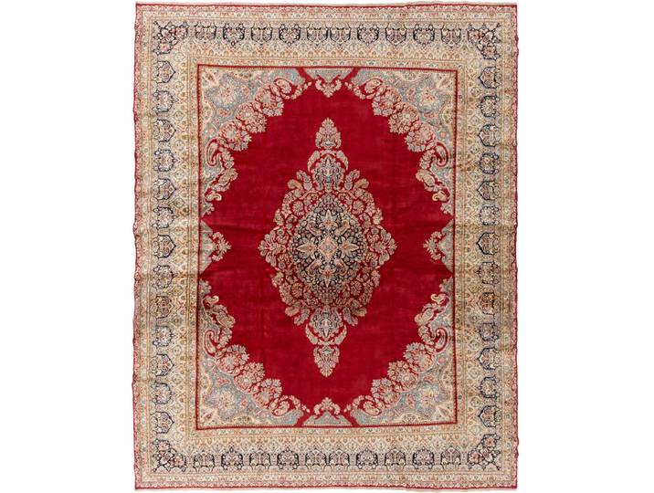 Kerman Teppich 357x446 Handgeknüpft Orientteppich Perserteppich
