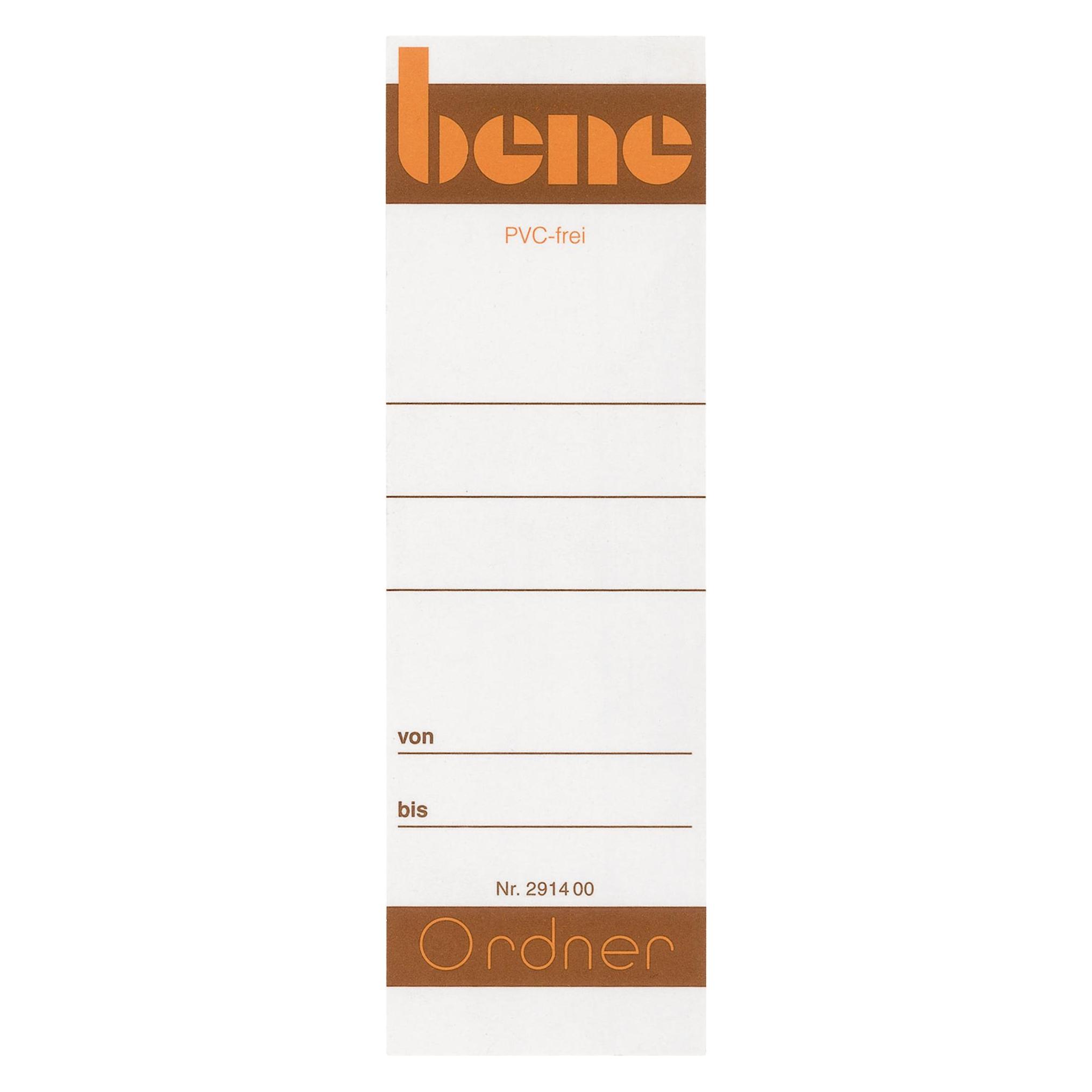 Bene Rückenschild Format des Schildes: breit/kurz Masse: 49 x 158 mm (B x H) (291460)