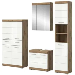 Badkombination   ¦ holzfarben ¦ Maße (cm): B: 204 H: 191