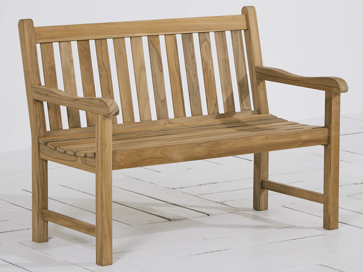 Best Freizeitmöbel Teak-Bank Moretti 120cm grey-wash, 52315267
