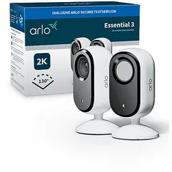 ARLO Essential 3 2K-Innenkamera, 2er Set, Überwachungskamera Set