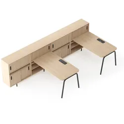 Büromöbel Doppelarbeitsplatz BG-Line Komplettset