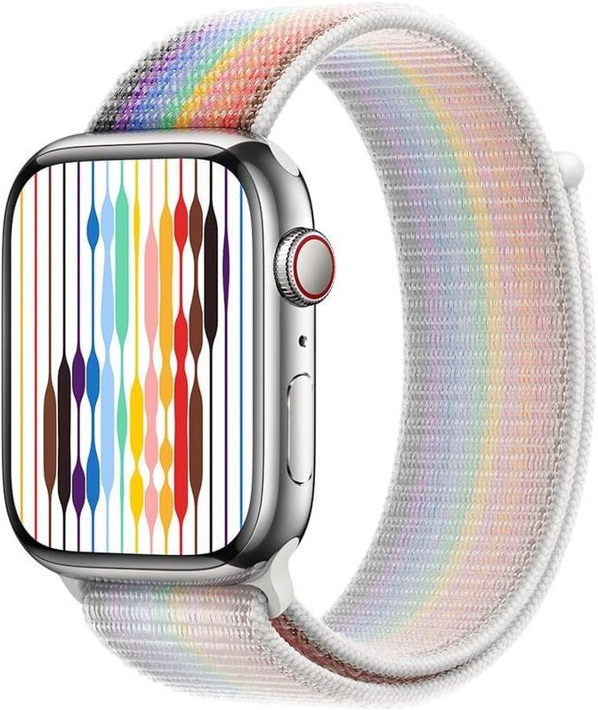 Apple Watch Band - Sport Loop - 45mm - Pride Edition -Size 8, New