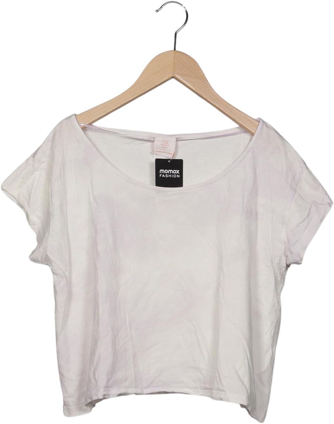 Kauf dich glucklich Damen T-Shirt, Cremeweiß, Gr. XS, Baumwolle - Second Hand