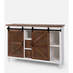 bonprix Sideboard, weiß, Gr.80x120 cm, Landhaus-Charme trifft auf praktische Vielseitigkeit