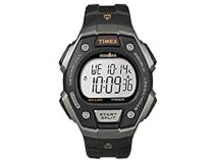Timex - Homme - T5K821 - Quartz Digitale - Deux Fuseaux Horaires/Alarme/Eclairage/Chronomètre/Temps intermédiaires - Noir - Noir - Plastique