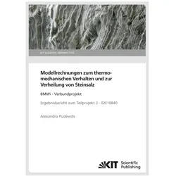 Modellrechnungen zum thermomechanischen Verhalten und zur Verheilung von Steinsalz: BMWi - Verbundpr, Fachbücher von Alexandra Pudewills
