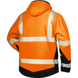 Warnschutz-Softshelljacke LUKAS, warn-orange/schwarz, Größe L - orange/schwarz - L