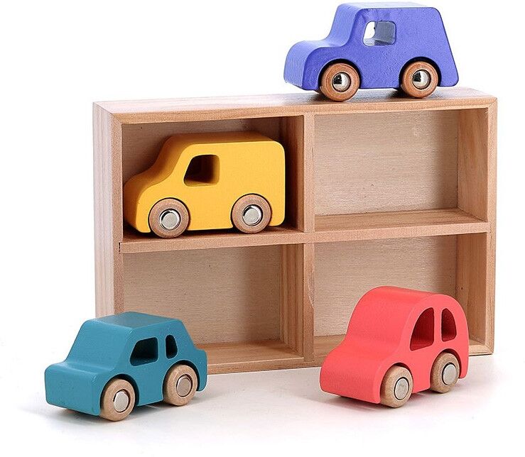Coffret de 4 voitures en bois City Vilacity - Vilac
