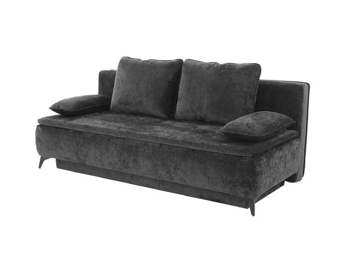 Schlafsofa grau 204 cm mit Bettkasten - Dauerschläfer - LIVENTO