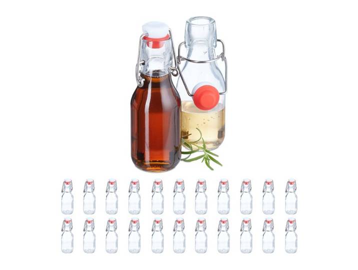 Relaxdays Lot de 24 bouteilles en verre