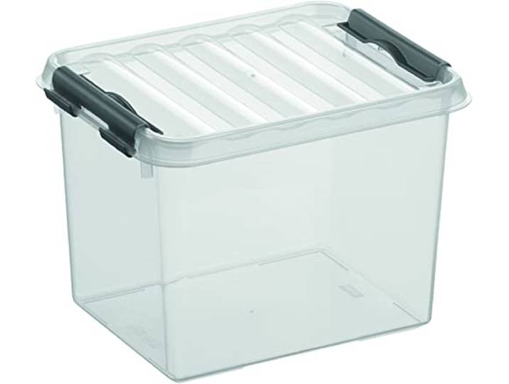 helit H6162502 - Boîte de rangement \ the q-line\ 3L\, transparent Boîte de rangement avec couvercle pour un rangement clair