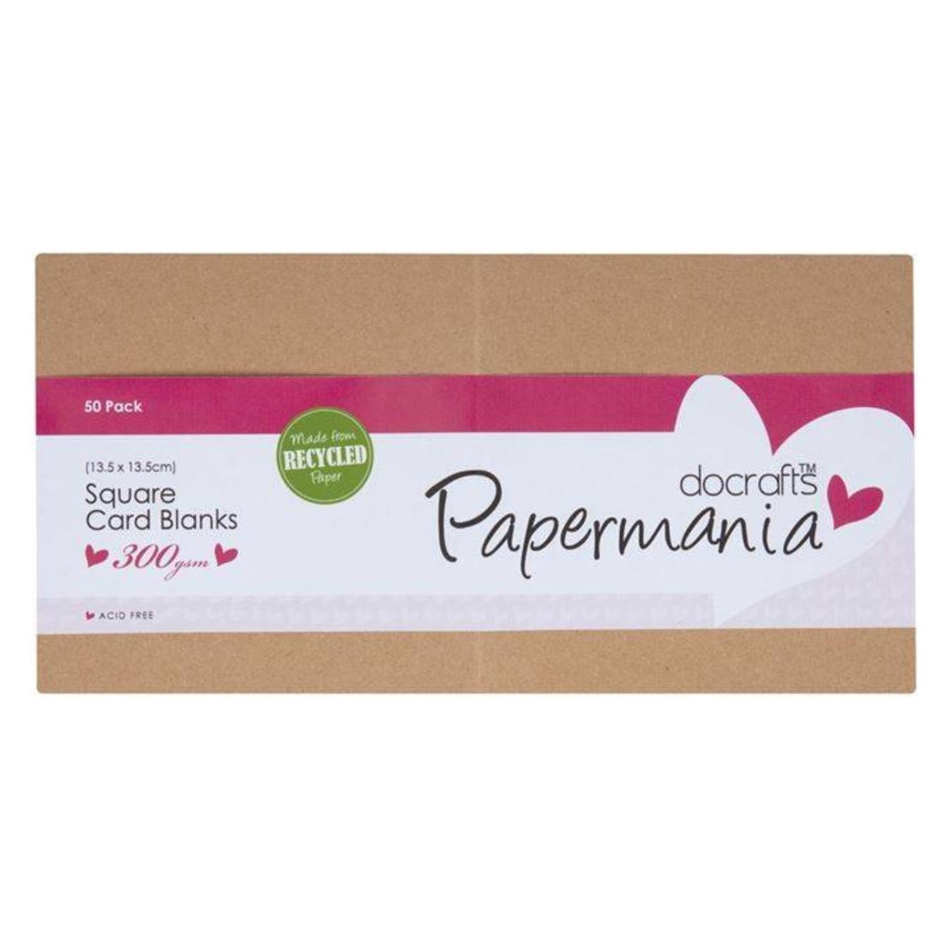 Dalprint Set quadratischer Karten - Papermania Kraft 50 Stk (PMA 150612)