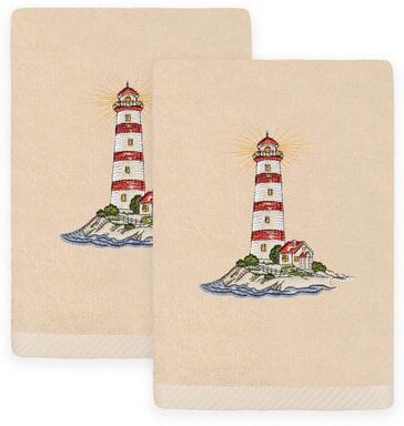 Authentic Hotel and Spa Summer Lighthouse Hand Towels (Set of 2)