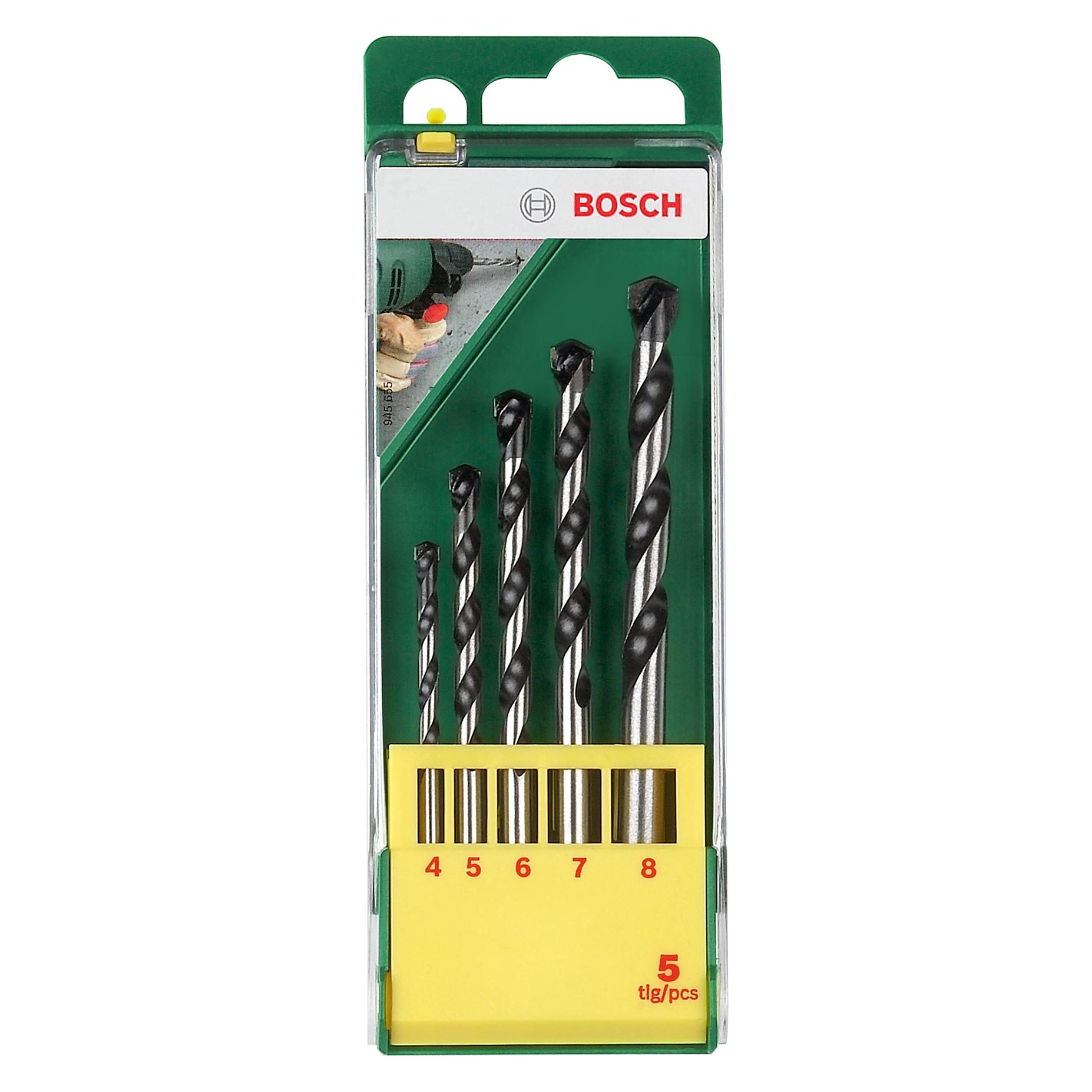 Bosch Zubehör 5-teiliges Betonbohrer-Set (4 Millimeter, 5 Millimeter, 6 Millimeter, 7 Millimeter, 8 Millimeter) (B 2607019445)