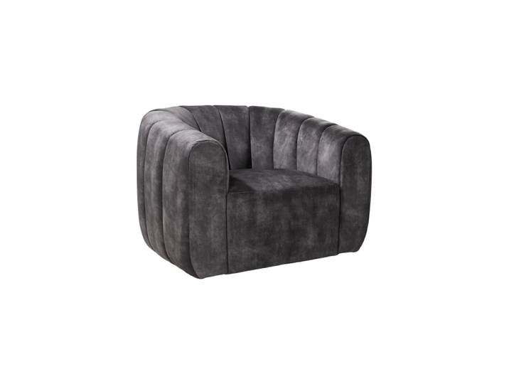 360° drehbarer Designsessel „Babylon“ Samt Dunkelgrau Invicta Interiors