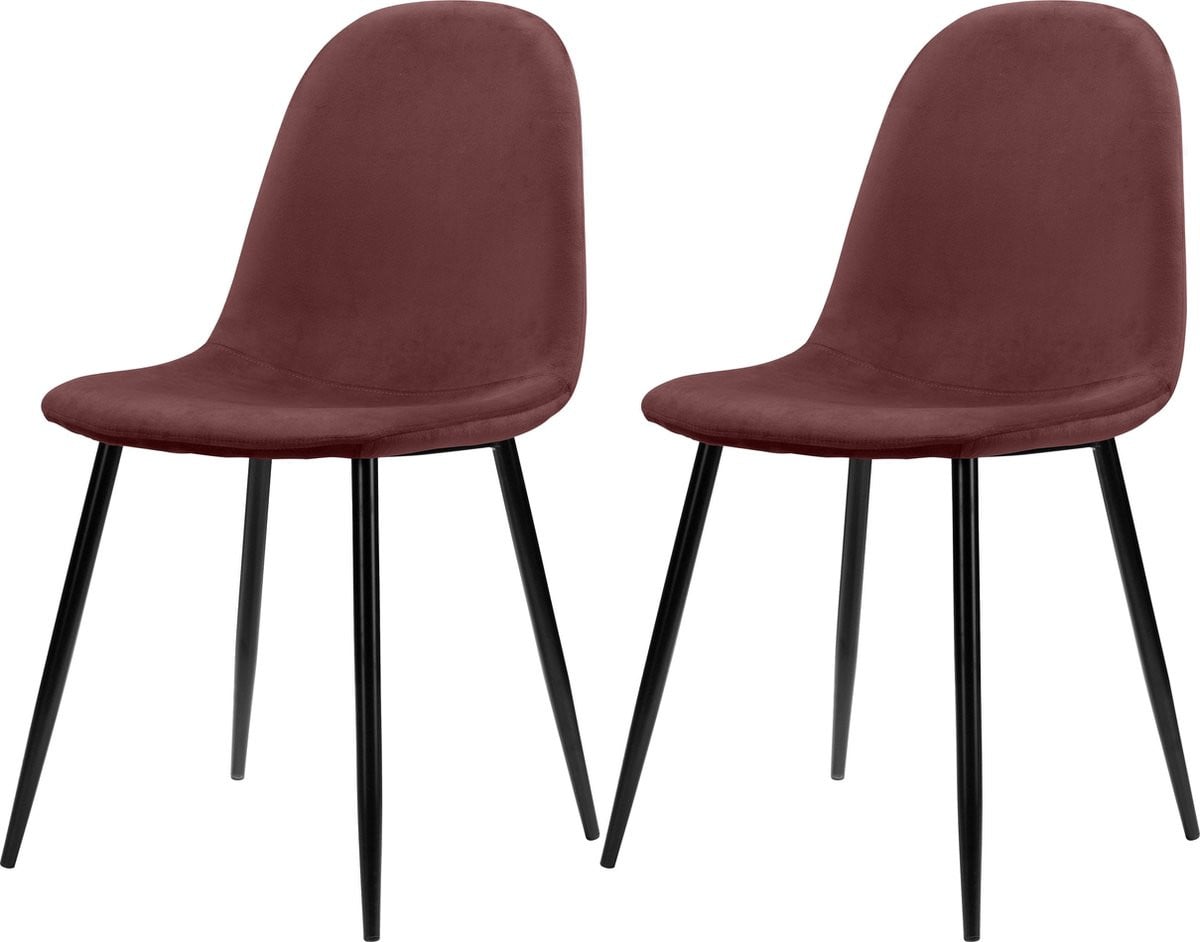 Notio Living Monza Eetkamerstoelen - Set van 2 - Rose Fluweel