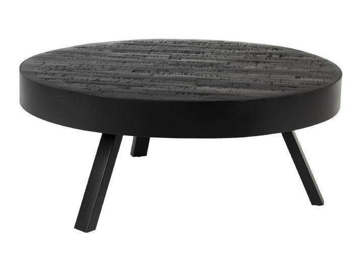 Couchtisch Suri Groß – aus Teak in Schwarz - Schwarz - Luxusbetten24