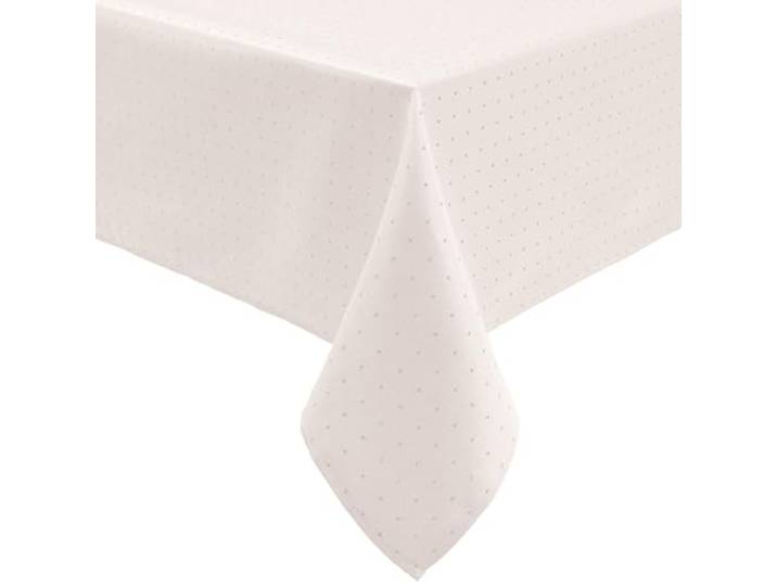 REDBEST Tischdecke Alcona Jacquard Punkte Creme Größe 140x320 cm - Zeitlose Eleganz, ideal für Festliche Anlässe
