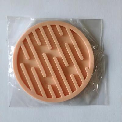 Inspired Finds Round Silicone Coaster Striped, Water Draining, Anti Slip, Heat Resistant Beverage Coaster nordic Powder