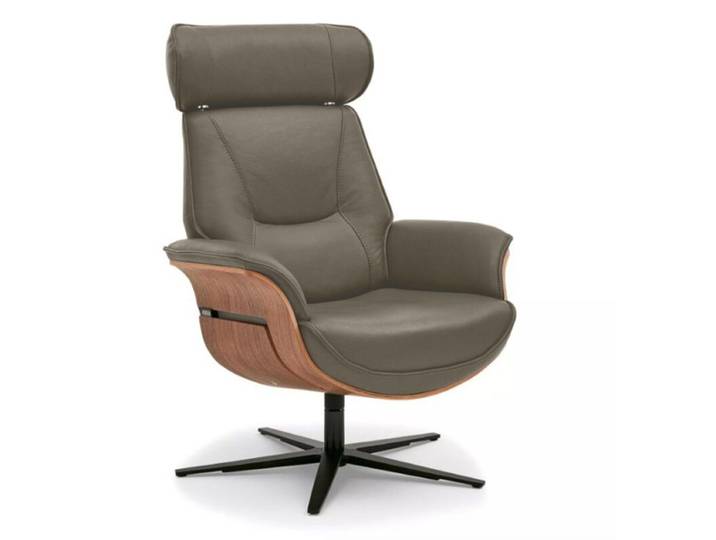 Musterring MR 276 Relaxsessel Leder oder Microfaser mit Relaxfunktionen - Microfaser Galero olive - Nussbaum - ohne Zusatzausstattung Wohnzimmer, Sitzkomfort, gemütlich, Drehfunktion, Memory-Funktion, stufenlos, entspannt zurücklehnen, vollständig bezogen Drehfunktion, manuelle Rückenteilverstellung, Memoryfunktion, manuelle Kopfteilverstellung Modern, Zeitlos