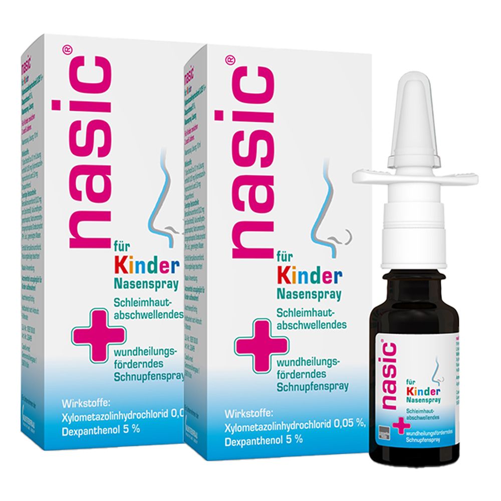 2er Set nasic für Kinder Nasenspray 2x10 ml