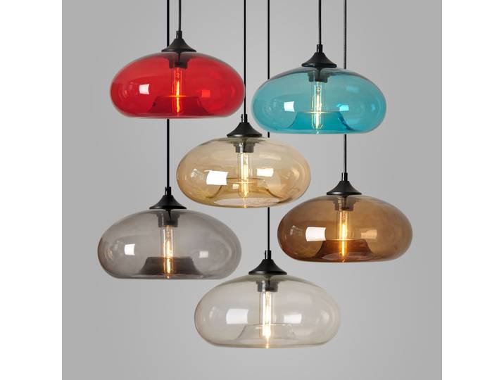 Style d'art moderne suspendu verre coloré E27 suspension lampe Restaurant salon cuisine Bar café lustre éclairage intérieur décor