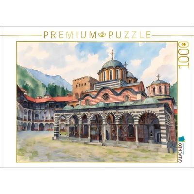 CALVENDO Puzzle Kloster Rila in Bulgarien | 1000 Teile Lege-Größe 64x48cm Foto-Puzzle für glückliche Stunden