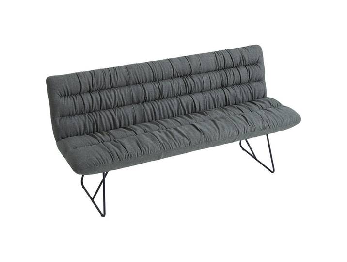 Dieter Knoll Sitzbank, Grün, Schwarz, Metall, 3-Sitzer, 182x88x66 cm, Esszimmer, Bänke, Sitzbänke