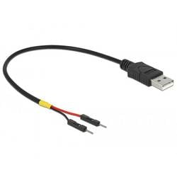 Delock USB-Stromkabel USB-A Stecker, Pfostenstecker 2pol. 0.20 m Schwarz mit Pfostenstecker 85401