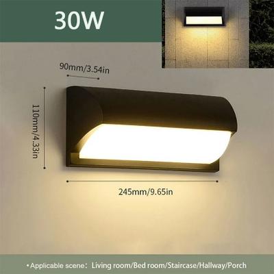 Uplifted Finds LED Outdoor Wall Light Waterproof Motion Sensor Security Porch Garden Light warm White 30 W No Sensor