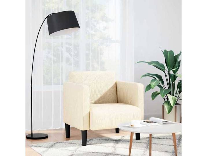 Canapé-chaise accoudoirs crème 54 cm tissu velours côtelé canapé simple canapé confort fauteuil TV canapé siège 4100517