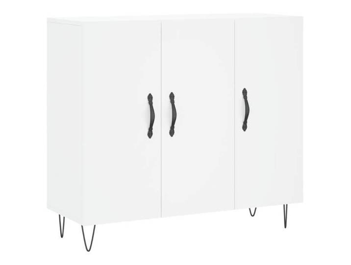 NOUVEAU Placard de rangement - Buffet de Cuisine - Armoire Bas vitrine - blanc - 90x34x80cm - Bois d'ingénierie 48233