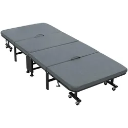 GÄSTEBETT 90x200 cm klappbar aus Metall