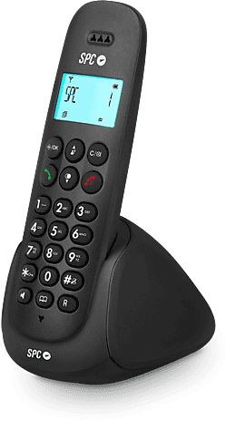 Teléfono - SPC ART 7310, Single, Inalámbrico, Agenda para 20 contactos, Manos libres, Negro