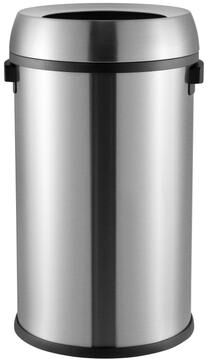 happimess Chuck Kitchen/Office 17.2-Gallon Open-Top Trash Can, Chrome