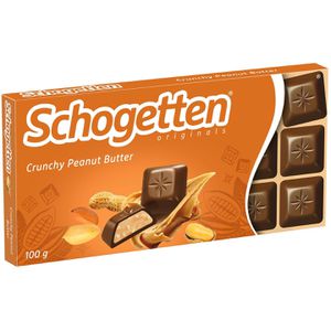 Schogetten Tafelschokolade Crunchy Peanut Butter, 100g, 18 Stück