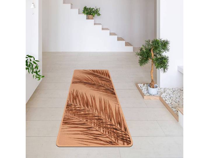Tapis de yoga Feuilles de palmier II 183 x 61cm Marron